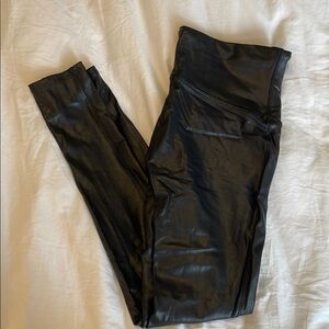 Spanx Black Faux Leather Leggings
